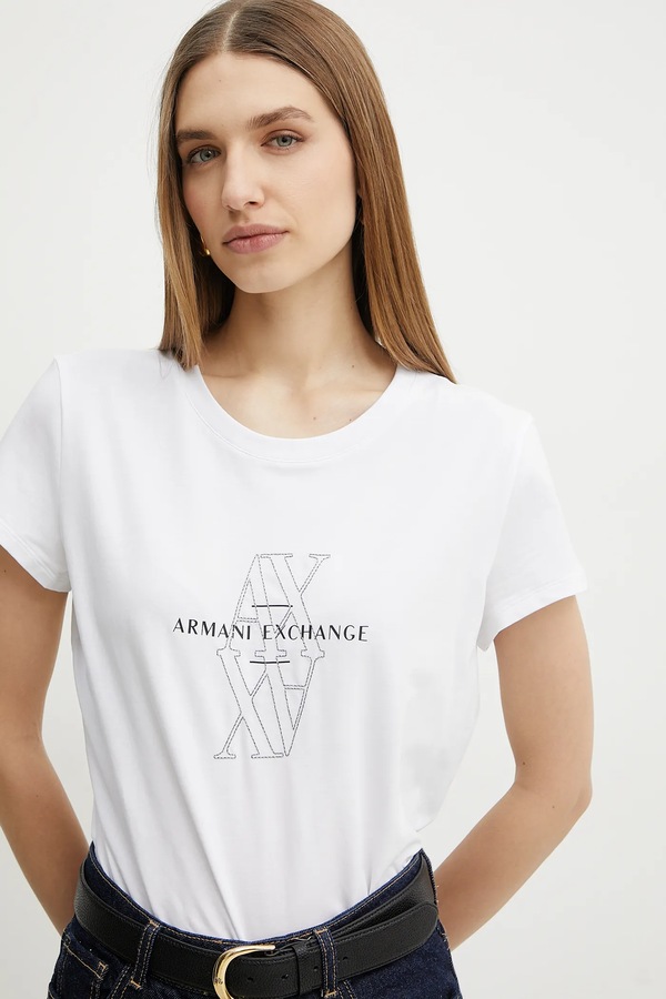 Футболка Armani Exchange колір білий фото 4