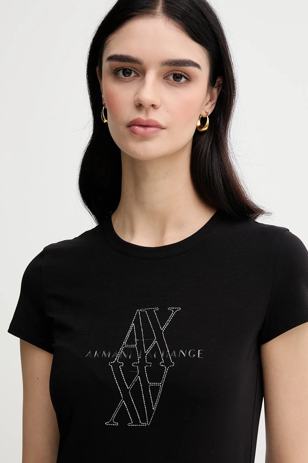 Футболка Armani Exchange колір чорний фото 2