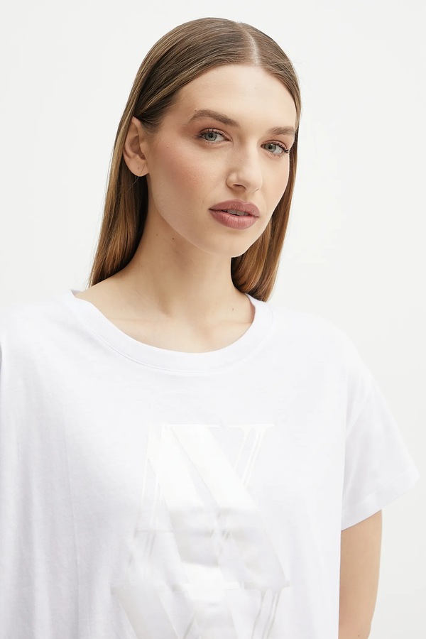 Бавовняна футболка Armani Exchange колір білий фото 4