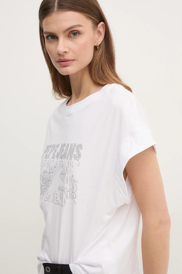 Бавовняна футболка Pepe Jeans LIRA колір білий фото 4