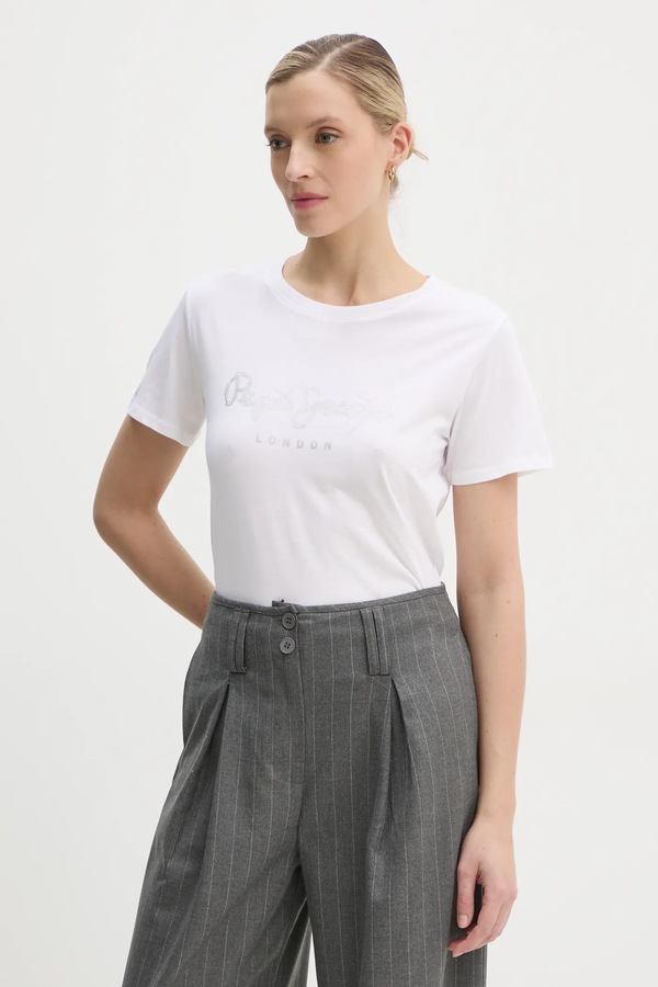 Бавовняна футболка Pepe Jeans LETICIA колір білий фото 4