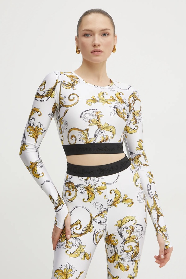 Лонгслів Versace Jeans Couture колір білий
