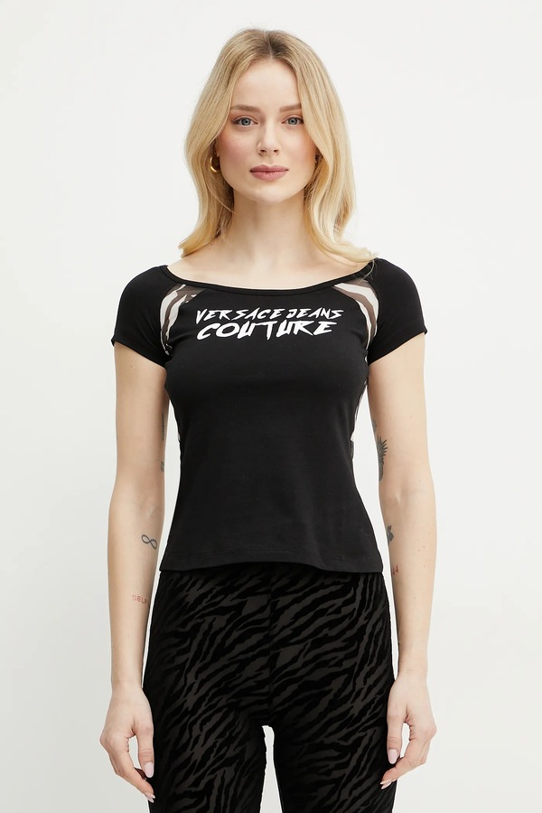 Футболка Versace Jeans Couture колір чорний