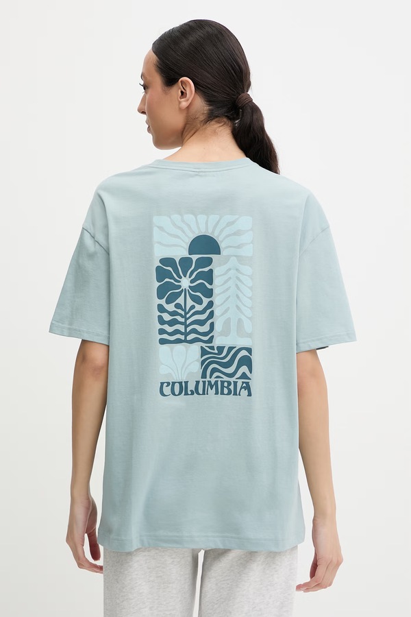 Бавовняна футболка Columbia Rolling Bend колір помаранчевий