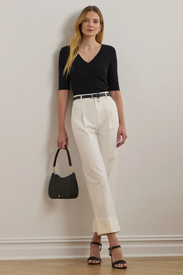 Бавовняна футболка Lauren Ralph Lauren колір чорний фото 3