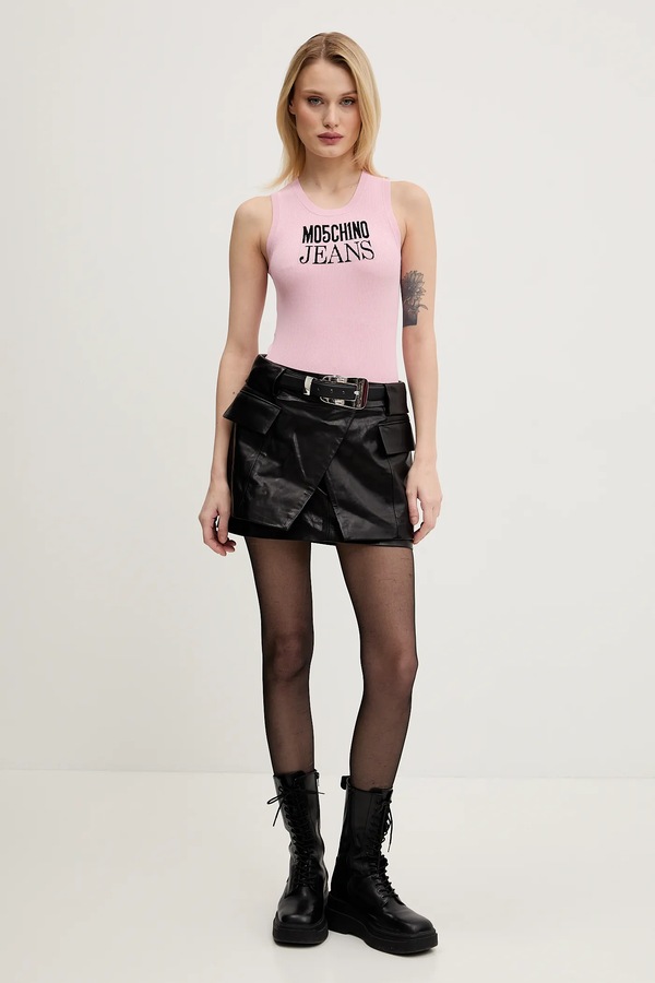 Топ Moschino Jeans цвет розовый
