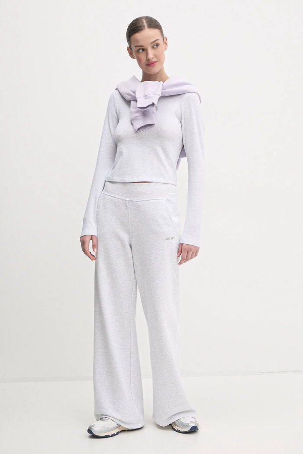 Лонгслів DKNY колір сірий