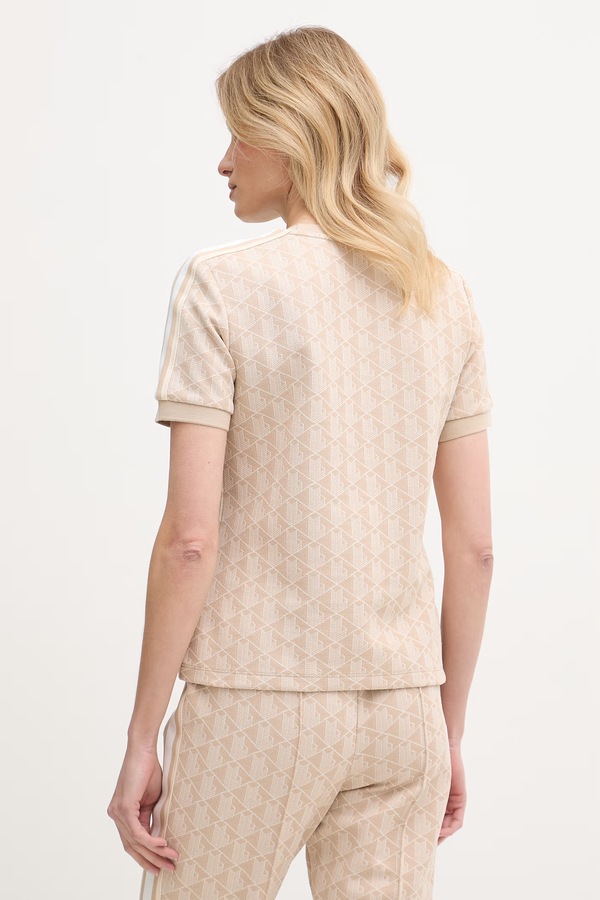 Футболка женская Lacoste цвет бежевый фото 2