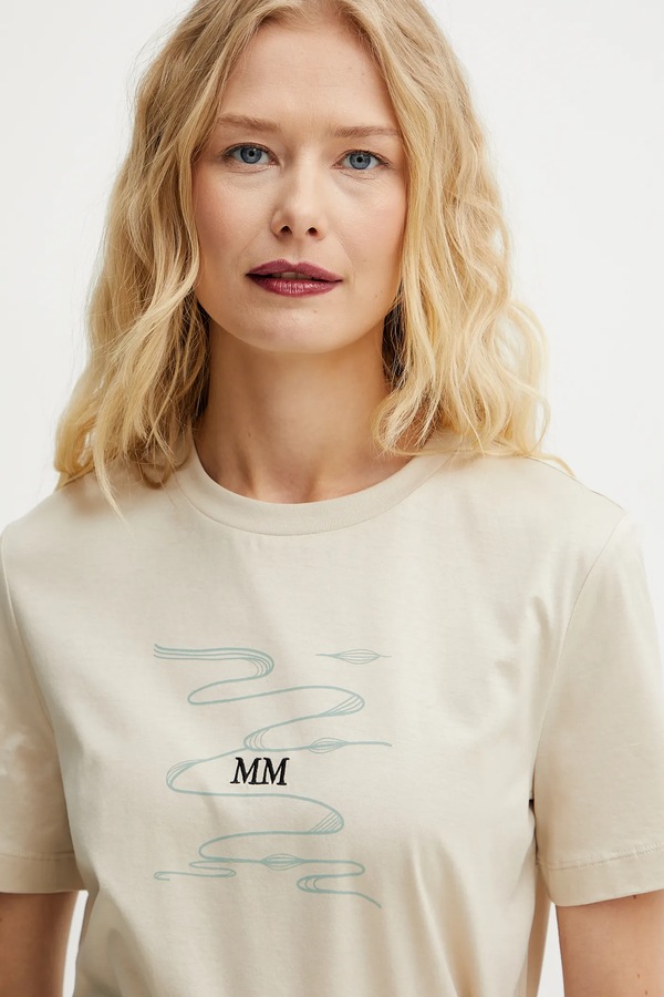Бавовняна футболка MM by Max Mara колір бежевий фото 4