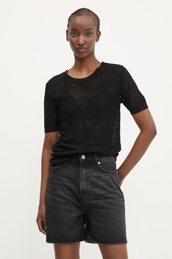 Футболка Desigual SACRAMENTO колір чорний