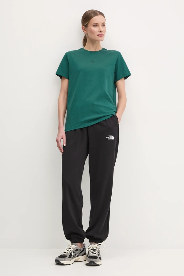 Бавовняна футболка The North Face Relaxed колір зелений фото 2
