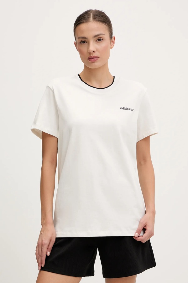 Бавовняна футболка adidas Originals Graphic Loose T колір білий