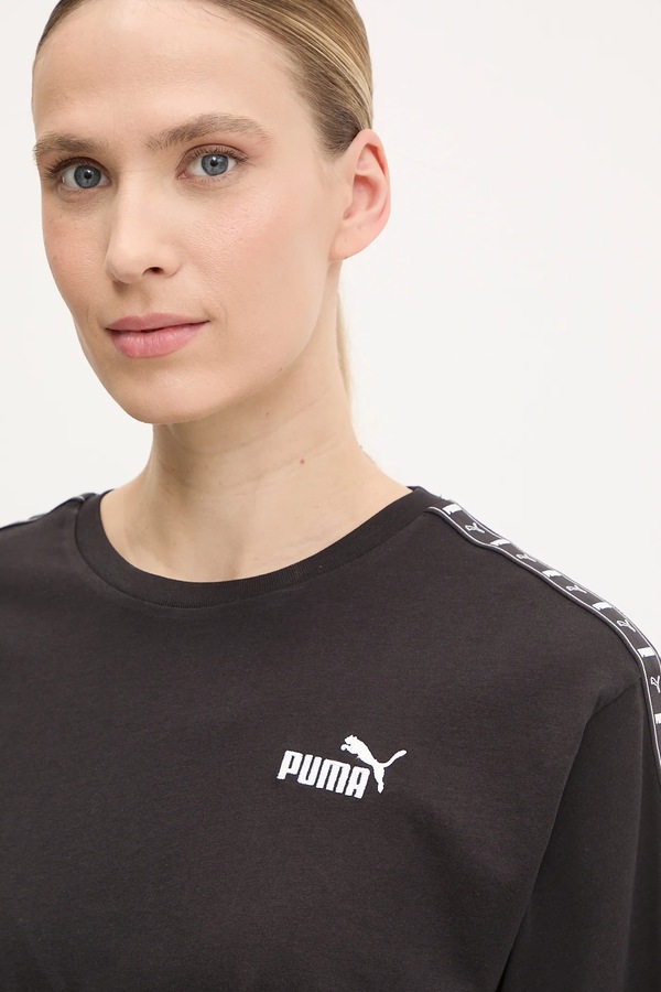 Бавовняна футболка Puma колір чорний фото 4