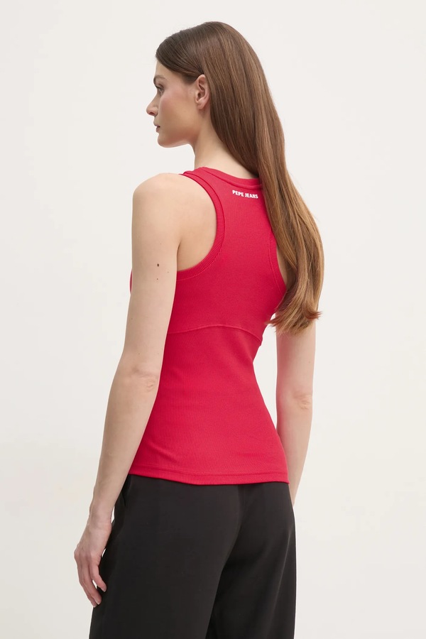Топ Red Bull Racing x Pepe Jeans LOGO RIB TANK колір червоний фото 2