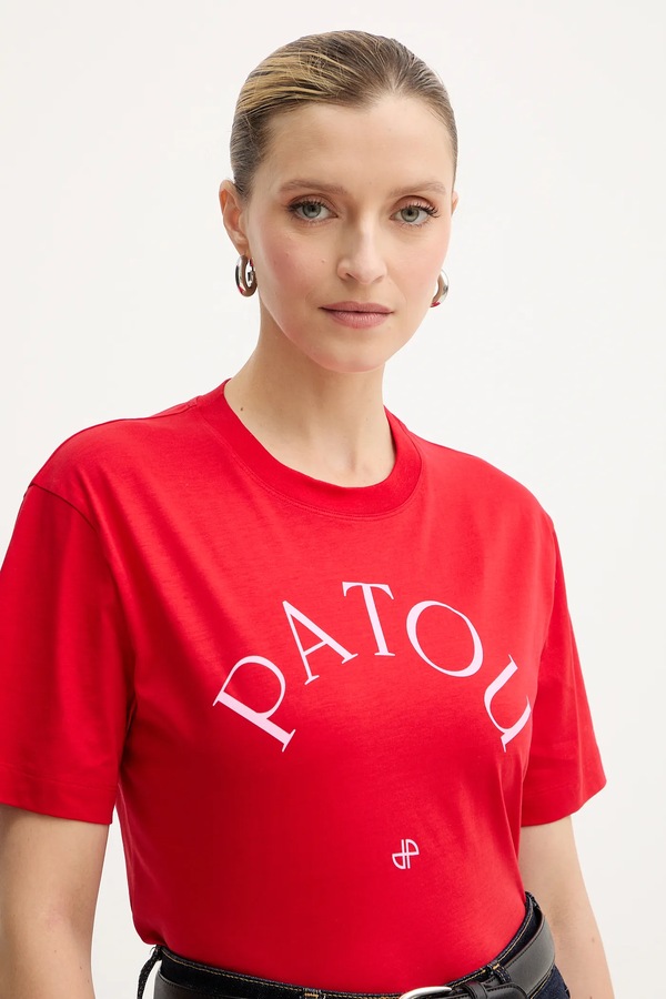 Бавовняна футболка Patou колір бежевий фото 4