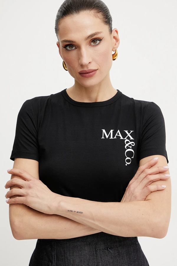 Футболка Max&Co. колір чорний фото 4