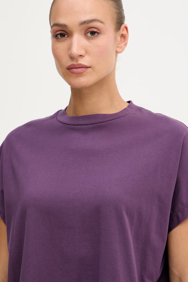 Футболка жіноча бавовняна United Colors of Benetton колір фіолетовий фото 4