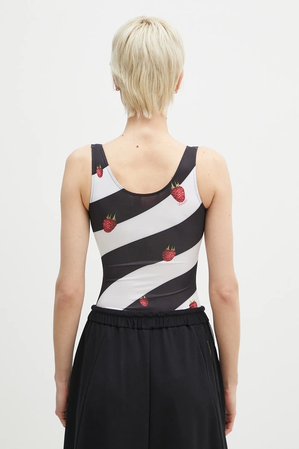 Боди Fiorucci Striped Raspberry Print цвет черный фото 2