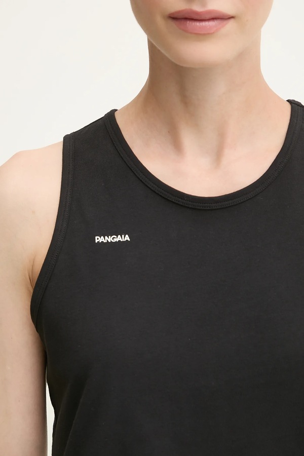 Топ PANGAIA Cotton-Stretch Tank Top колір чорний фото 4