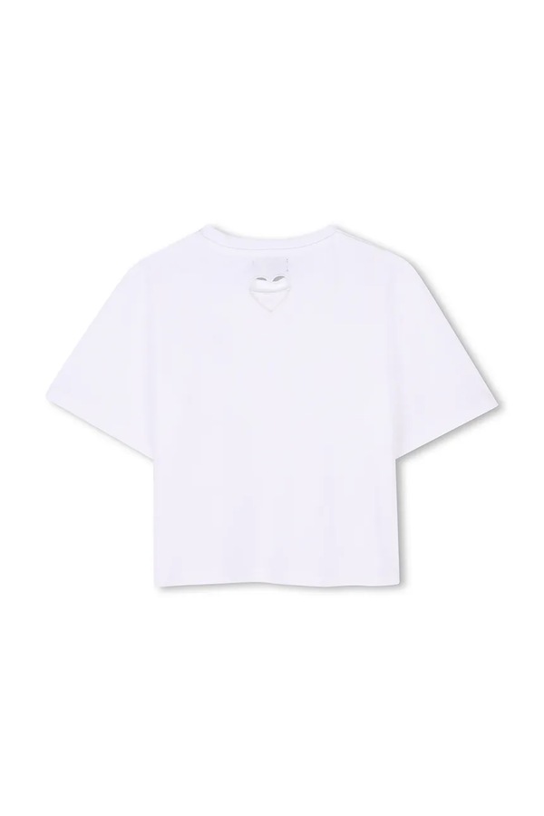 Дитяча бавовняна футболка DKNY колір білий фото 2