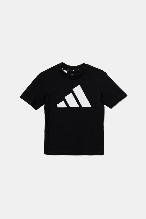 Детская хлопковая футболка adidas цвет черный