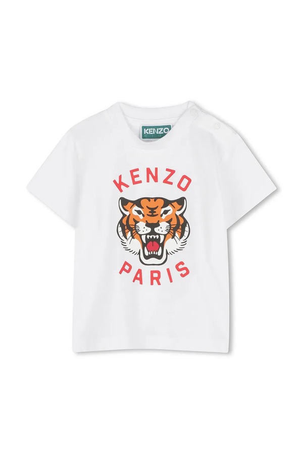 Бавовняна футболка для немовлят Kenzo Kids колір білий фото 2