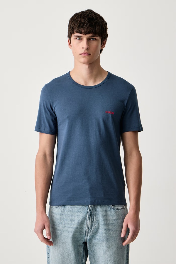 Футболка чоловіча бавовняна T-SHIRT RN TRIPLET P 3 шт. HUGO колір барвистий фото 3