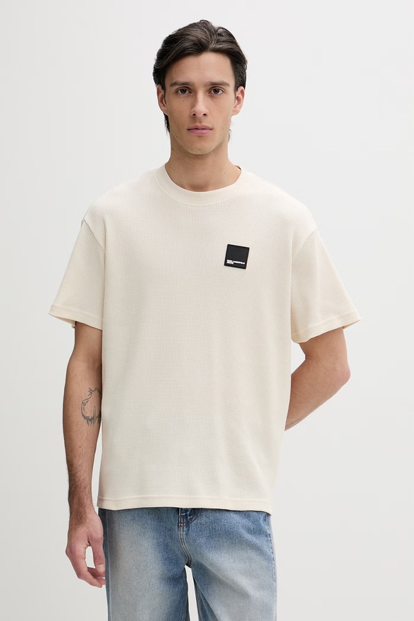 Хлопковая футболка Karl Lagerfeld Jeans цвет черный