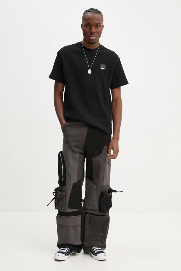 Хлопковая футболка Karl Lagerfeld Jeans цвет черный