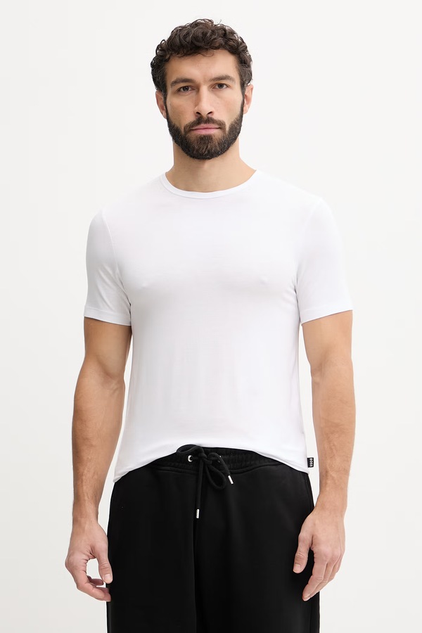 Футболка чоловіча з віскозою TShirt RN 3P Bamboo 3 шт. BOSS колір білий