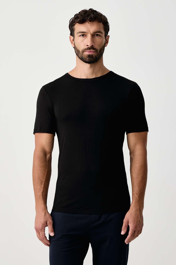 Футболка чоловіча з віскозою TShirt RN 3P Bamboo 3 шт. BOSS колір барвистий фото 4