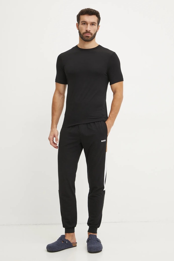 Футболка мужская с вискозой TShirt RN 3P Bamboo 3 шт. BOSS цвет черный