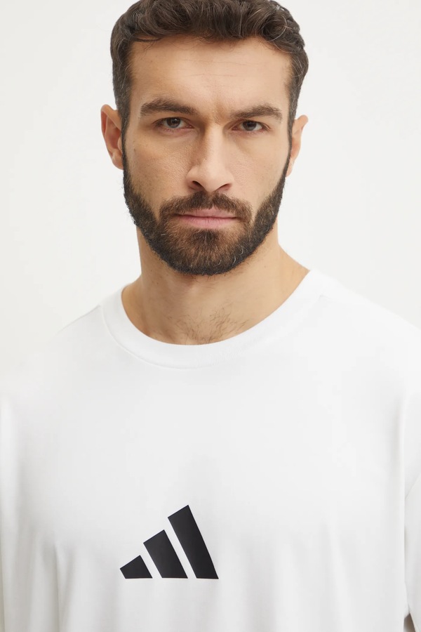 Футболка adidas Z.N.E. колір бежевий фото 4