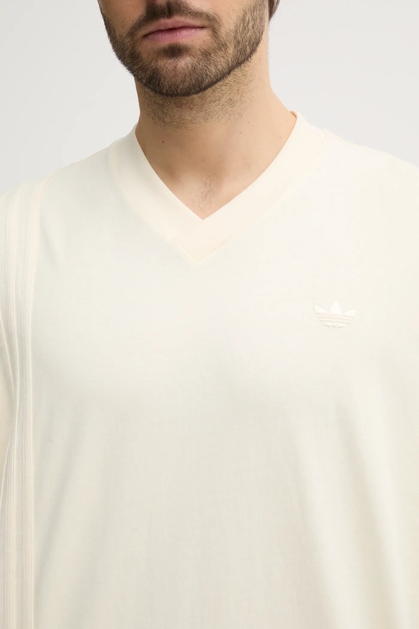 Бавовняна футболка adidas Originals FRONT ST TEE колір бежевий фото 4