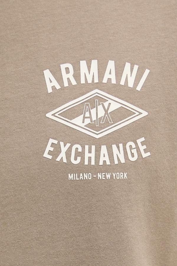 Бавовняна футболка Armani Exchange колір бежевий фото 4