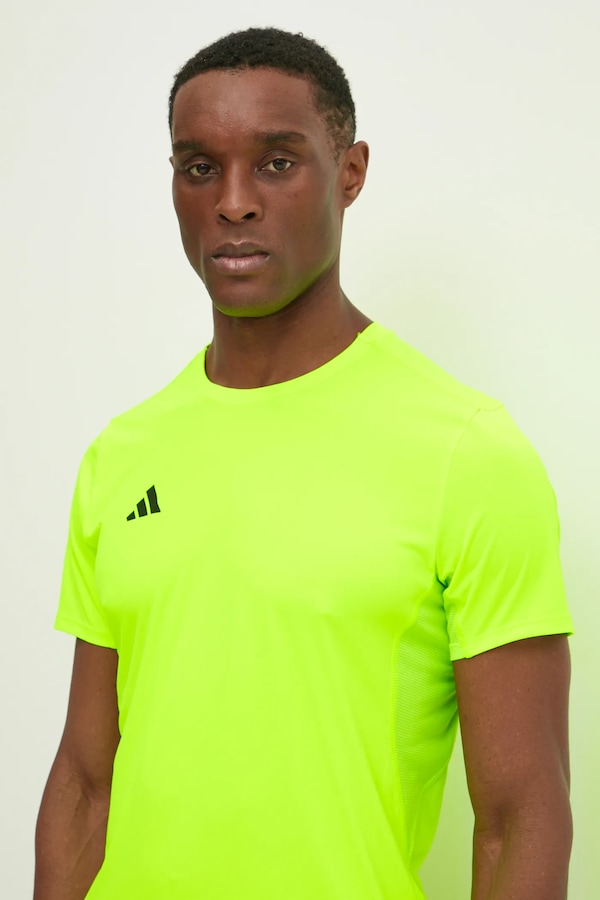 Бігова футболка adidas Performance Adizero колір зелений фото 4