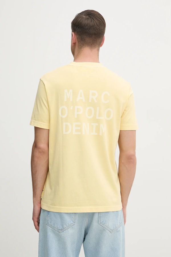Хлопковая футболка Marc O'Polo цвет желтый фото 2