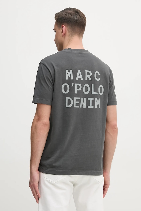 Бавовняна футболка Marc O'Polo колір сірий фото 2