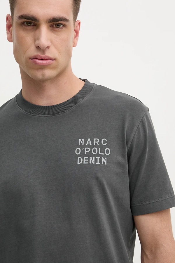 Бавовняна футболка Marc O'Polo колір сірий фото 4