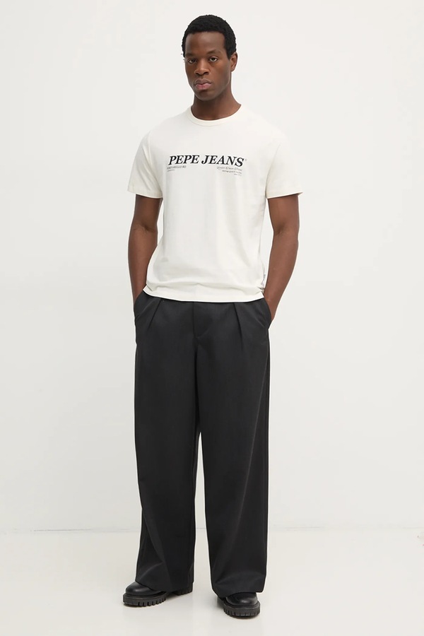 Бавовняна футболка Pepe Jeans DYLAN TEE колір бежевий фото 2