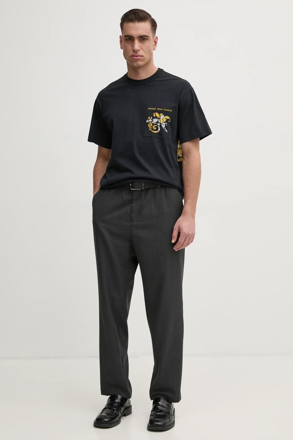 Хлопковая футболка Versace Jeans Couture цвет черный