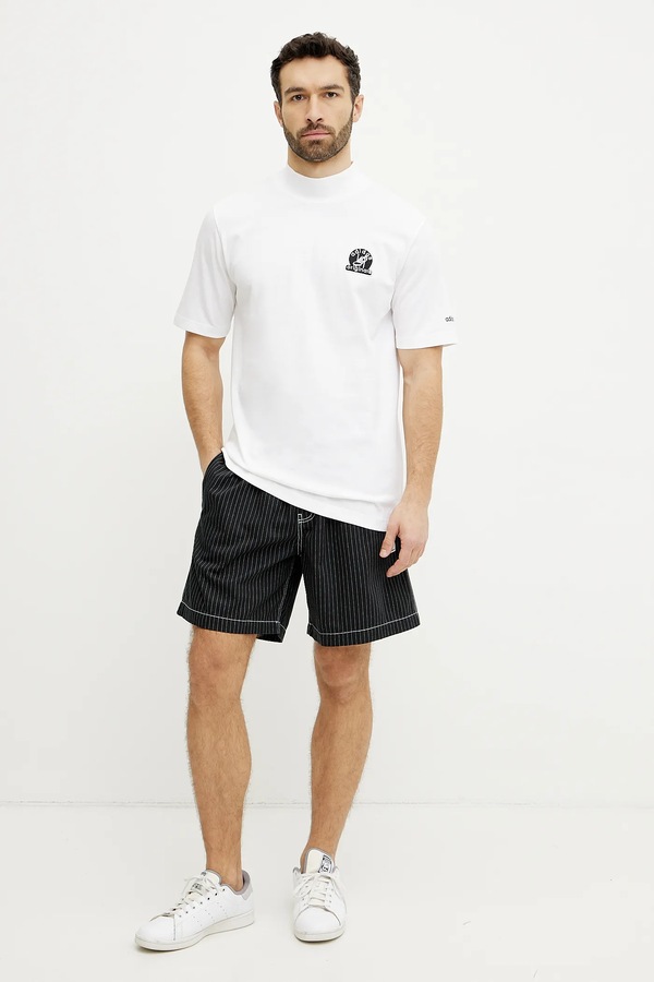 Хлопковая футболка adidas Originals GRFX TEE цвет белый