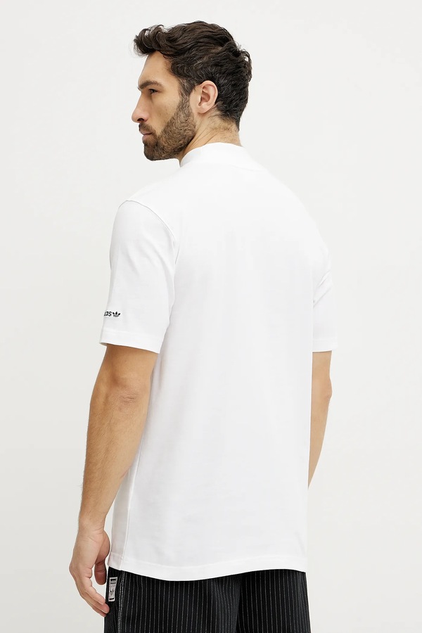 Хлопковая футболка adidas Originals GRFX TEE цвет белый фото 2