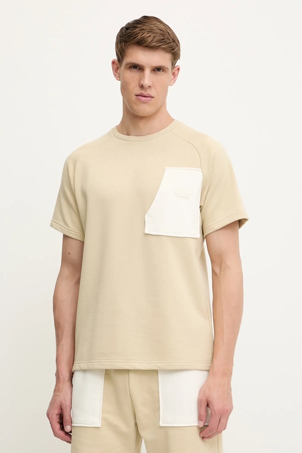 Футболка The North Face Terry Relaxed колір бежевий