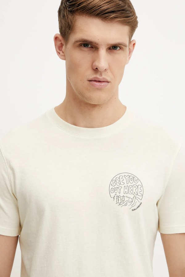 Футболка Fjallraven Hemp Blend Out Here колір бежевий фото 4