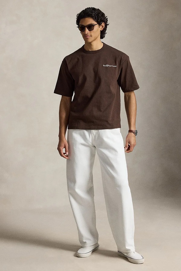 Футболка чоловіча бавовняна Polo Ralph Lauren Tee колір коричневий фото 2