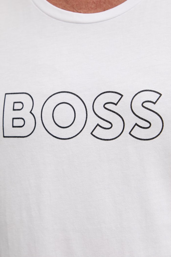 Пляжний топ чоловічий BOSS колір білий фото 4