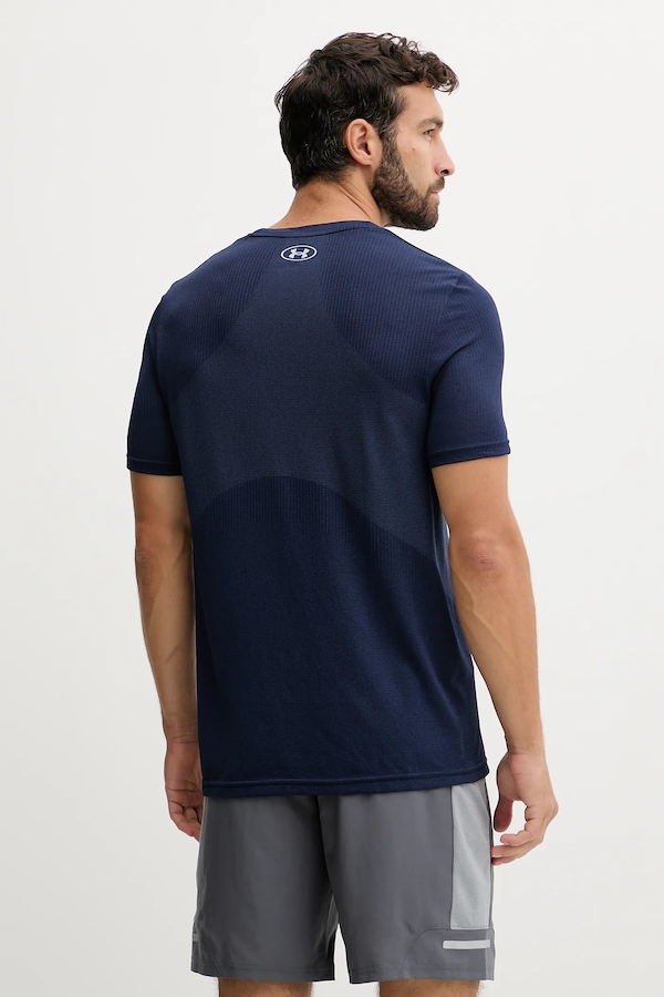 Футболка для тренувань чоловіча Under Armour Vanish Seamless колір темно-синій фото 3