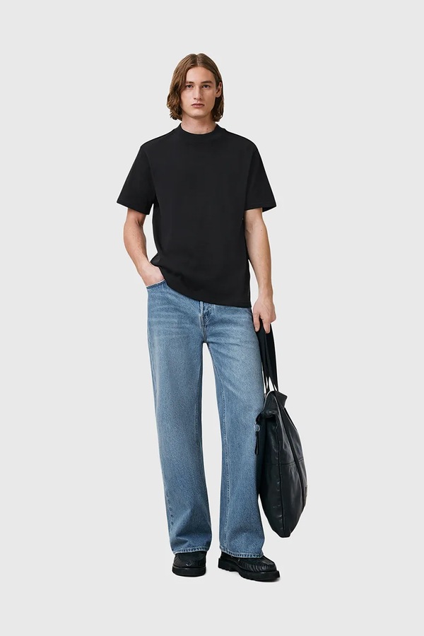 Бавовняна футболка AllSaints NERO колір чорний фото 4