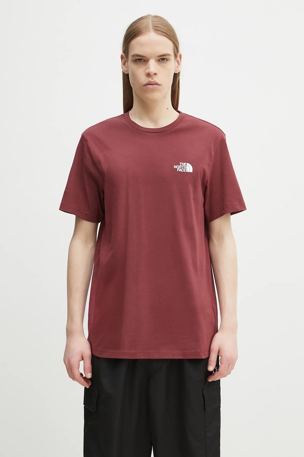 Футболка The North Face Simple Dome колір бордовий